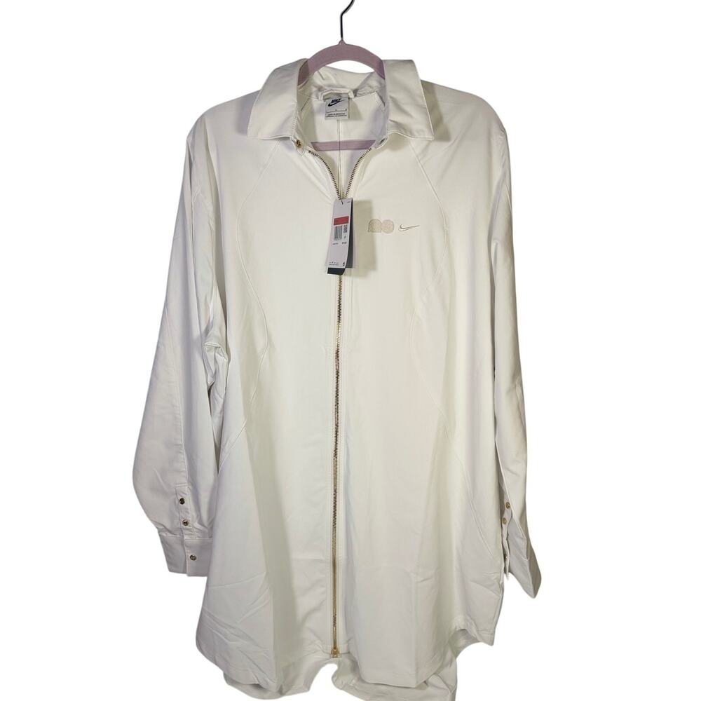 Nike Naomi Osaka Women’s Oversized Mid-Length Zip Dress White Large NWT